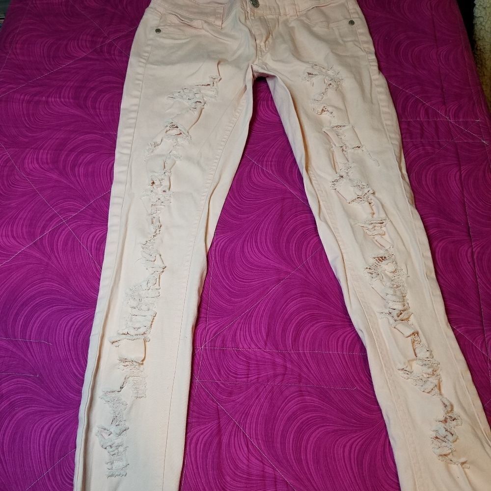 Copper Key peach distressed pants size 3